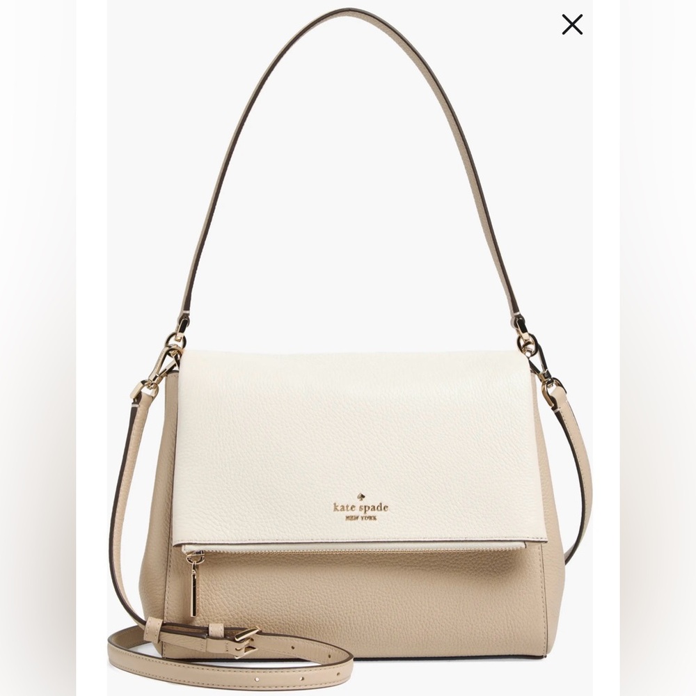 Kate Spade Cream and Tan Leila medium Shoulder Bag